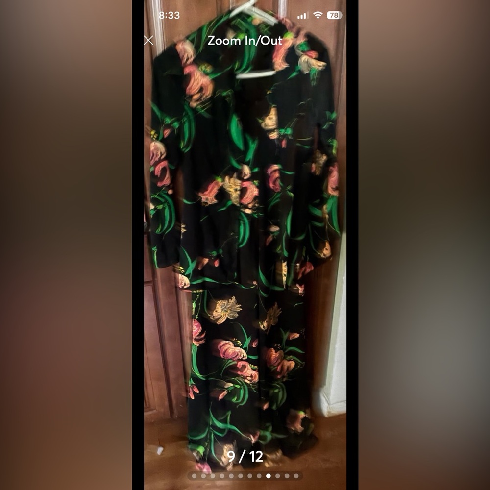 Vintage floral dress with matching jacket blouse